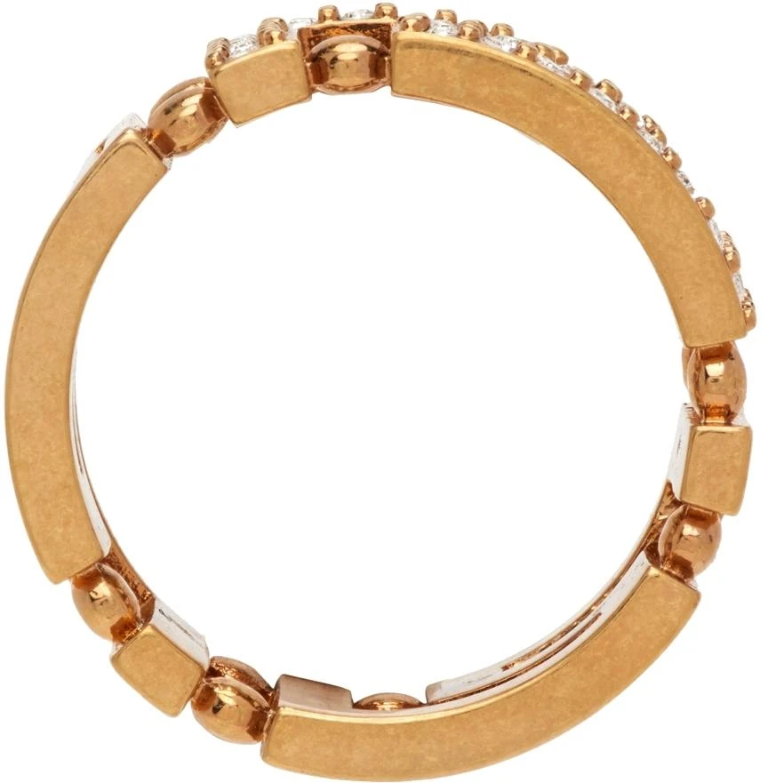 商品Versace|Gold Crystal Greca Ring,价格¥770,第2张图片详细描述