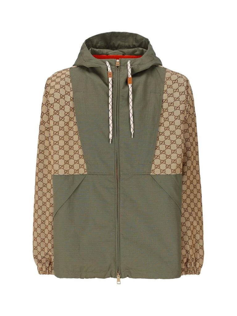 商品Gucci|Gucci GG Zip-Up Hooded Jacket,价格¥16906,第1张图片