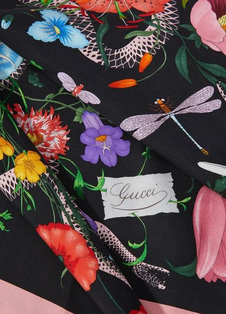 商品Gucci|Flora silk scarf,价格¥3287,第3张图片详细描述