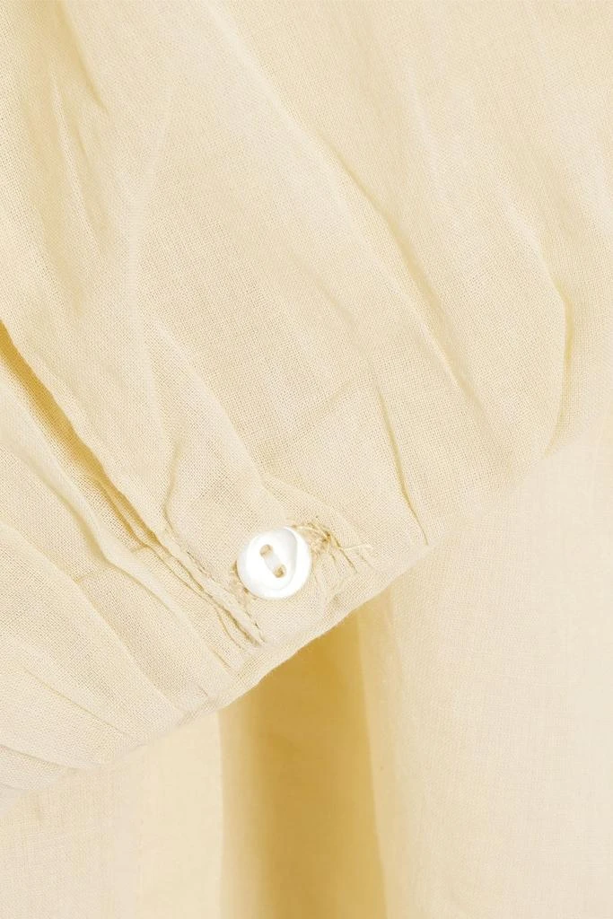 商品ANTIK BATIK|Olga ruffled ruched cotton-voile blouse,价格¥435-¥480,第4张图片详细描述