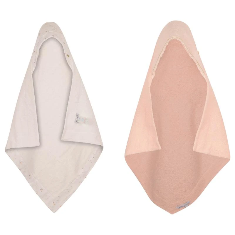 商品Tartine et Chocolat|Hooded towels set in white and pink,价格¥1617,第1张图片