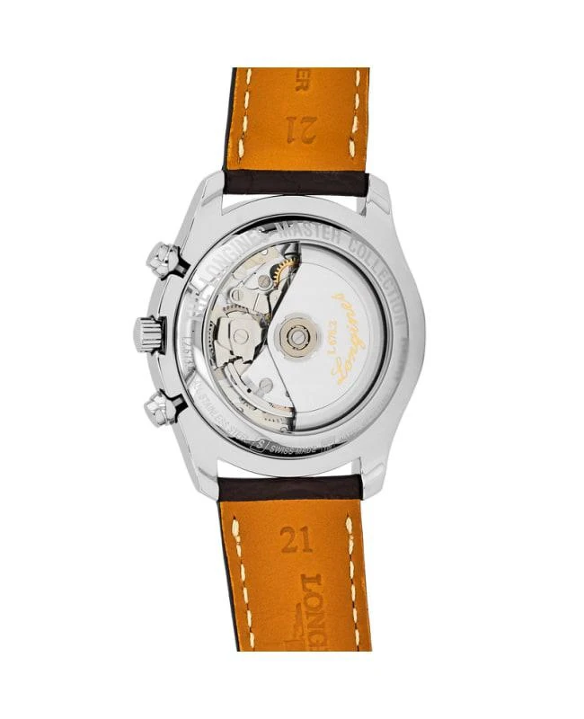 商品Longines|Longines Master Collection Moonphase 40mm Chronograph Leather Strap Men's Watch L2.673.4.78.3,价格¥18356,第3张图片详细描述