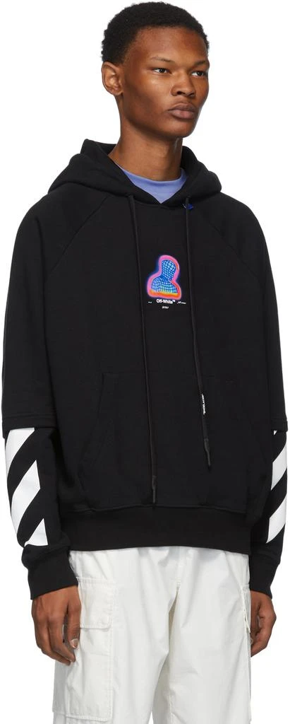 商品Off-White|Black & Multicolor Thermo Double Sleeve Hoodie,价格¥3052,第2张图片详细描述