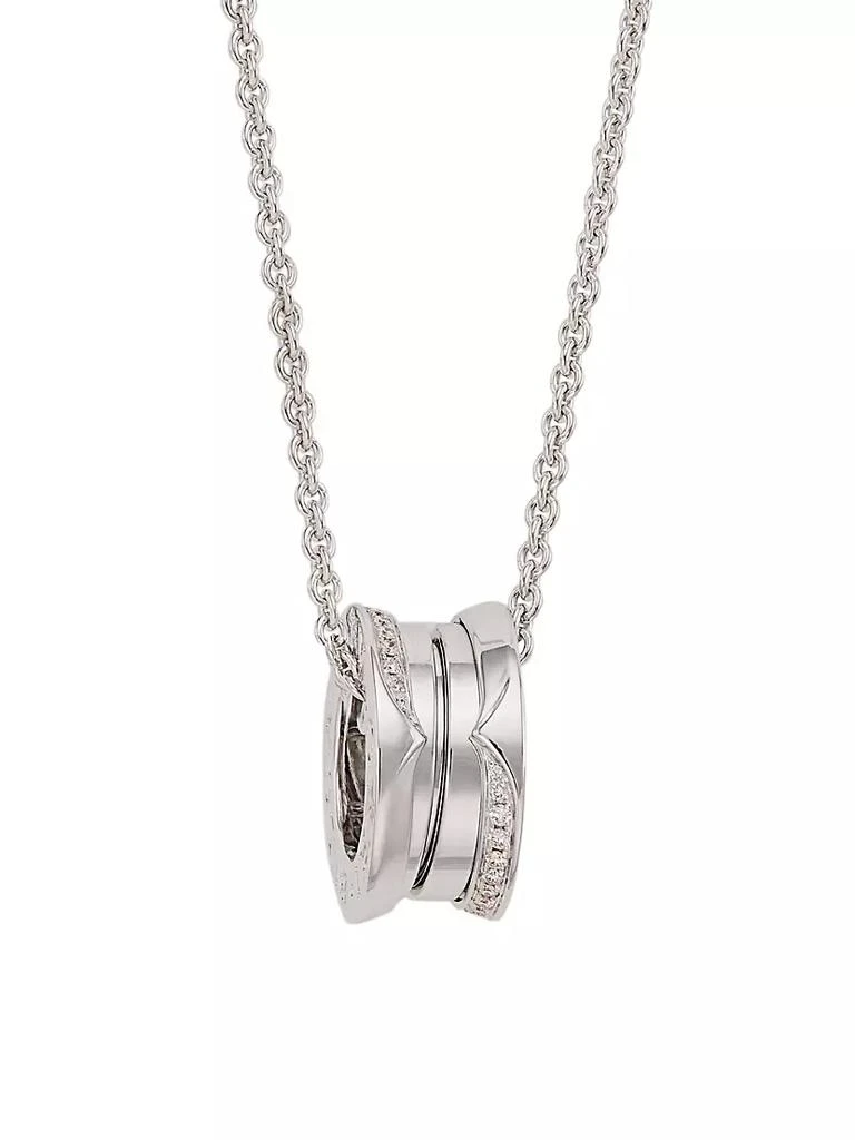 商品BVLGARI|B.Zero1 18K White Gold & Diamond Pendant Necklace,价格¥48276,第1张图片