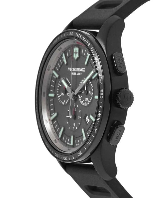 商品Swiss Army|Victorinox Swiss Army Alliance Sport Chronograph Grey Dial Black Rubber Strap Men's Watch 241818,价格¥2620,第3张图片详细描述