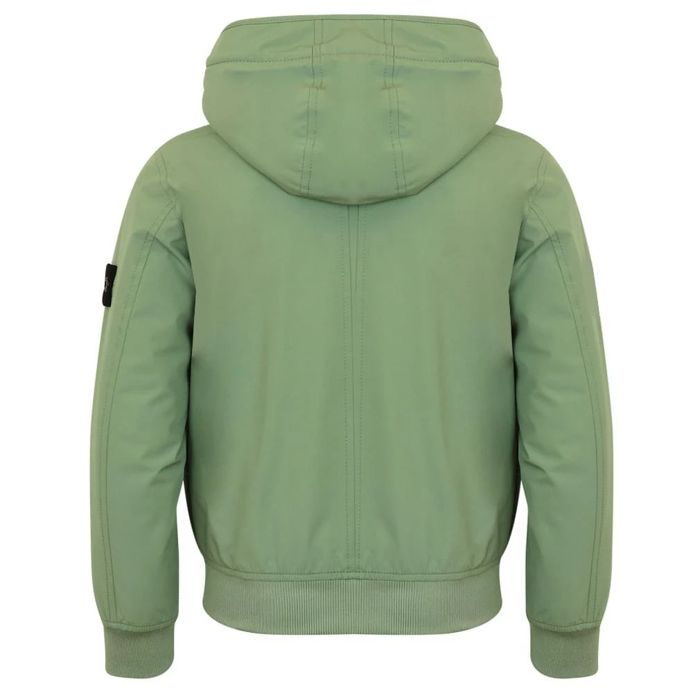 商品Stone Island Junior|Sage Green Hooded Zip Up Jacket,价格¥2427,第4张图片详细描述