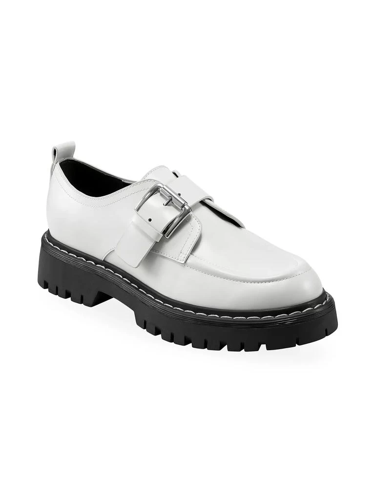 商品Marc Fisher|Tarla Leather Lugged-Sole Loafers,价格¥1127,第2张图片详细描述