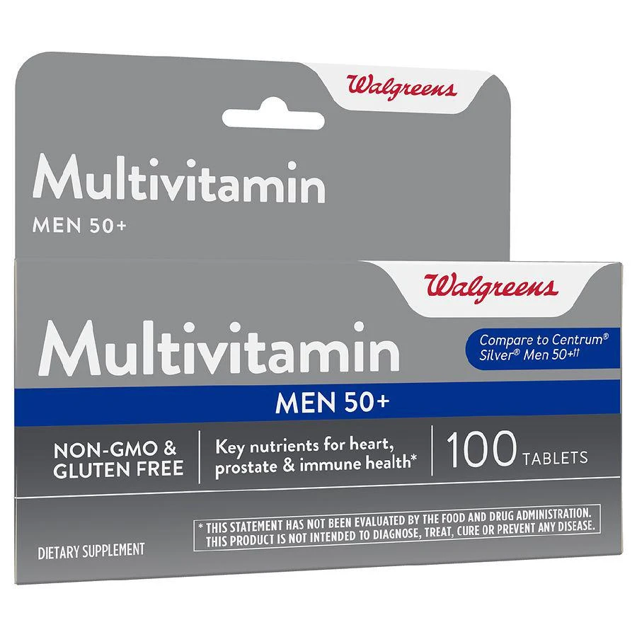 商品Walgreens|Men 50+ Multivitamin Tablets, Gluten Free,价格¥76,第5张图片详细描述