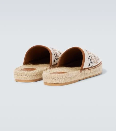 Bandana canvas jacquard espadrille slides 商品