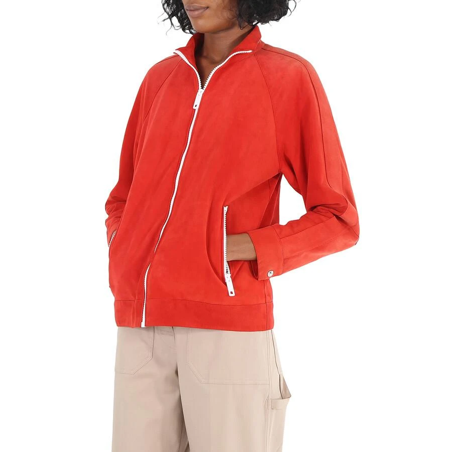商品Burberry|Open Box - Burberry Ladies Bright Red Suede Bomber,价格¥2676,第2张图片详细描述
