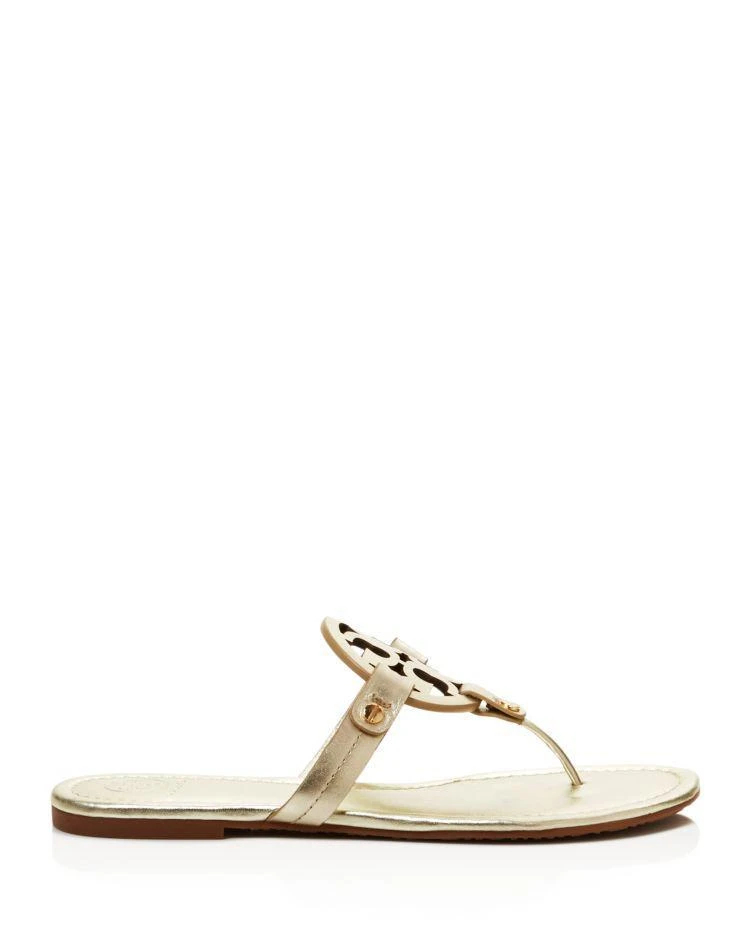 商品Tory Burch|Tory Burch Miller Metallic Leather Thong Sandals ,价格¥1459,第2张图片详细描述