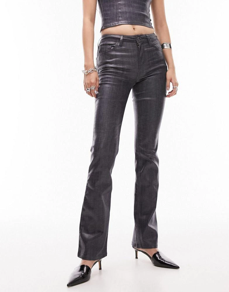 商品Topshop|Topshop coated lean jeans in indigo,价格¥193,第4张图片详细描述