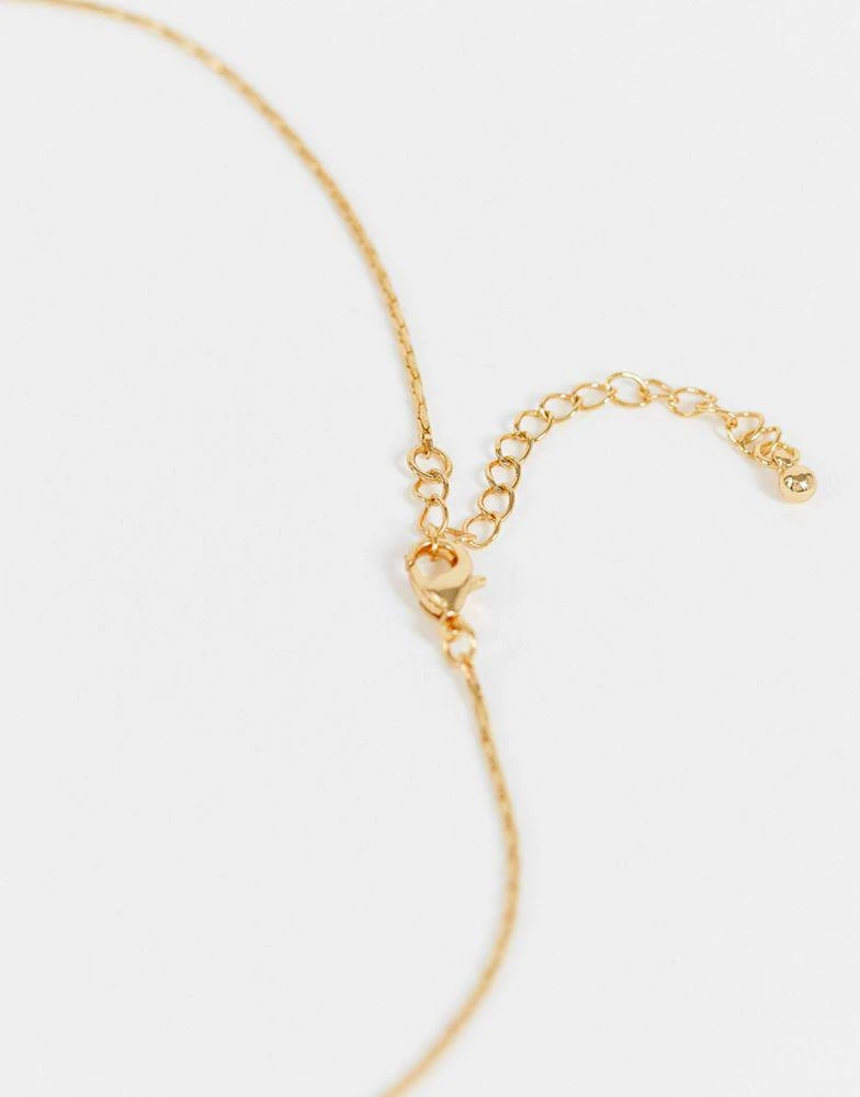 商品ASOS|ASOS DESIGN 14k gold plated necklace with horse shoe pendant,价格¥70,第4张图片详细描述