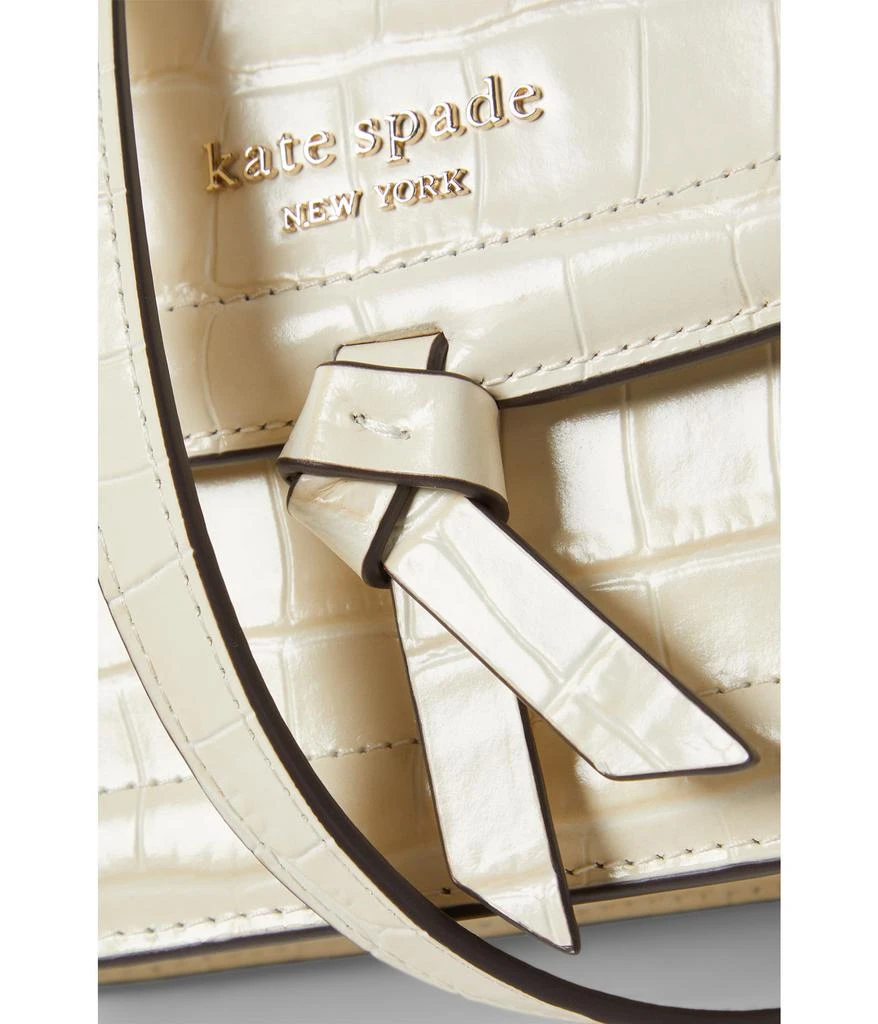 商品Kate Spade|Knott Croc Embossed Leather Flap Crossbody,价格¥1414,第4张图片详细描述