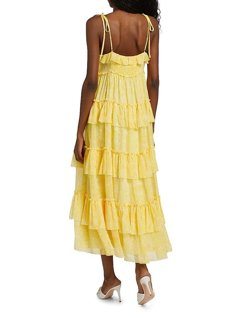 商品Cinq à Sept|Fadrid Ruffle Chiffon Tiered Midi-Dress,价格¥913,第5张图片详细描述