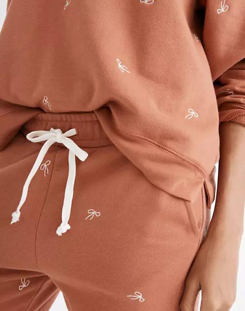 Bow Embroidered Retro Sweatpants商品第4张图片规格展示