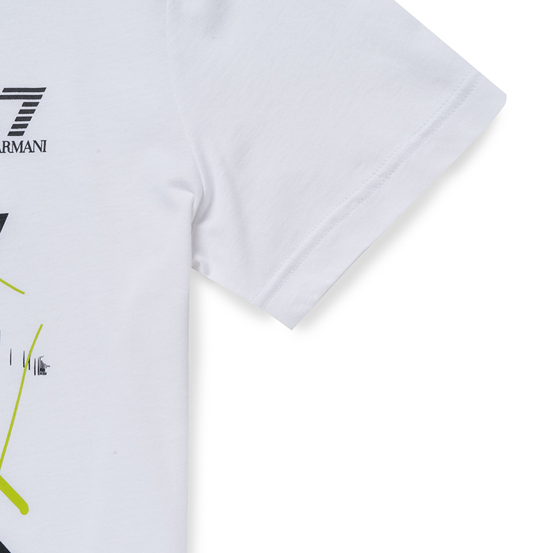 Emporio Armani 安普里奥 阿玛尼 男士白色印花短袖T恤 3ZPT48-PJM9Z-1100商品第3张图片规格展示