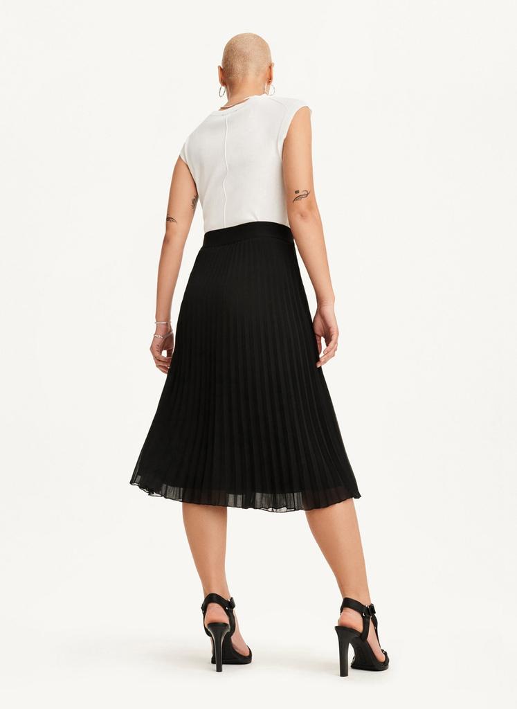 Pull On Pleated Midi Skirt商品第5张图片规格展示