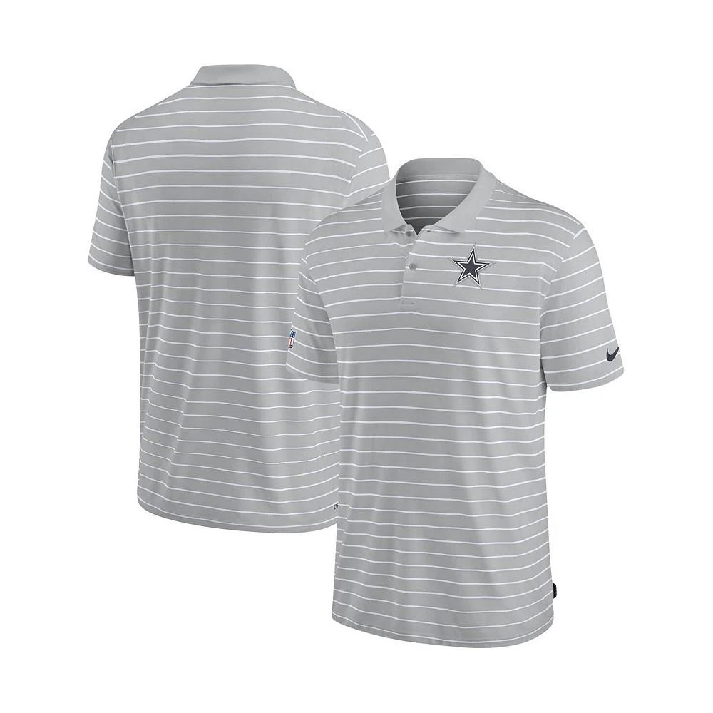 商品NIKE|Men's Silver Dallas Cowboys Sideline Lock Up Victory Performance Polo Shirt,价格¥535,第1张图片