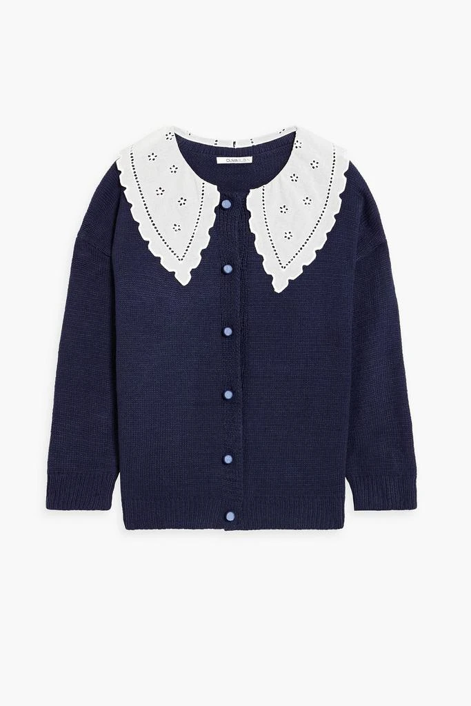 商品OLIVIA RUBIN|Courtney broderie anglaise-paneled knitted cardigan,价格¥699,第1张图片