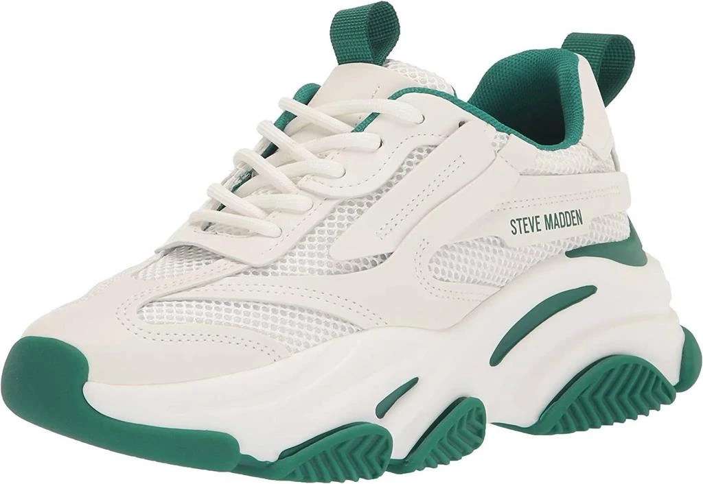 商品Steve Madden|Women's Possession Sneaker In White/emerald,价格¥518,第4张图片详细描述