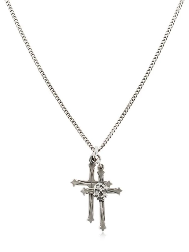 商品Emanuele Bicocchi|Double Cross & Skull Necklace,价格¥819,第1张图片