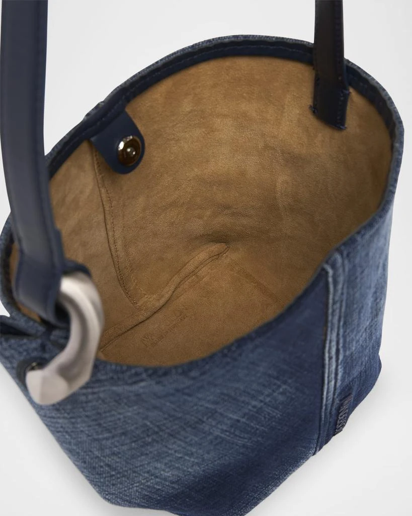 商品JW Anderson|Corner Small Acid Wash Denim Bucket Bag,价格¥5075,第4张图片详细描述