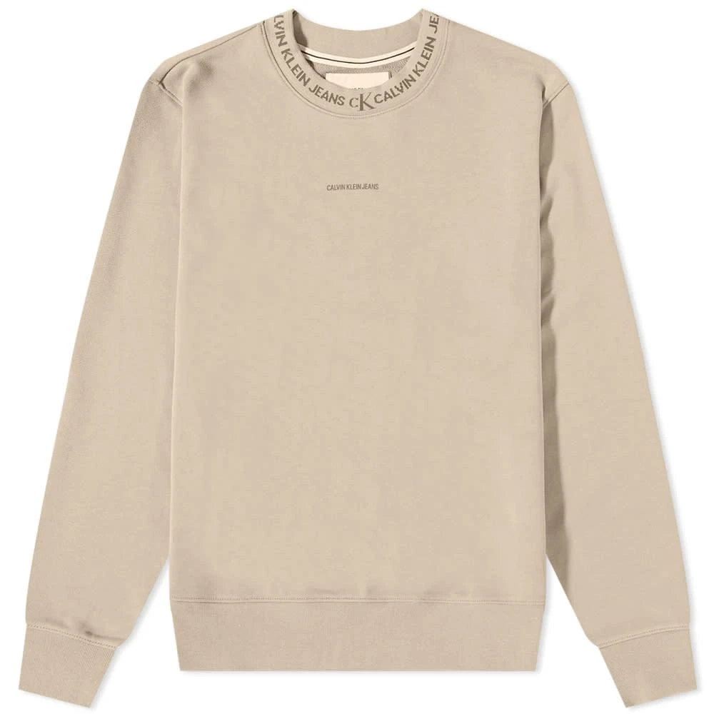 商品Calvin Klein|Calvin Klein Logo Jaquard Crew Sweat,价格¥446,第1张图片