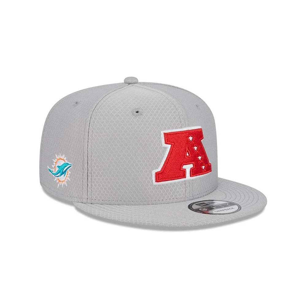 商品New Era|Men's Gray Miami Dolphins 2024 Pro Bowl 9FIFTY Adjustable Snapback Hat,价格¥292,第1张图片