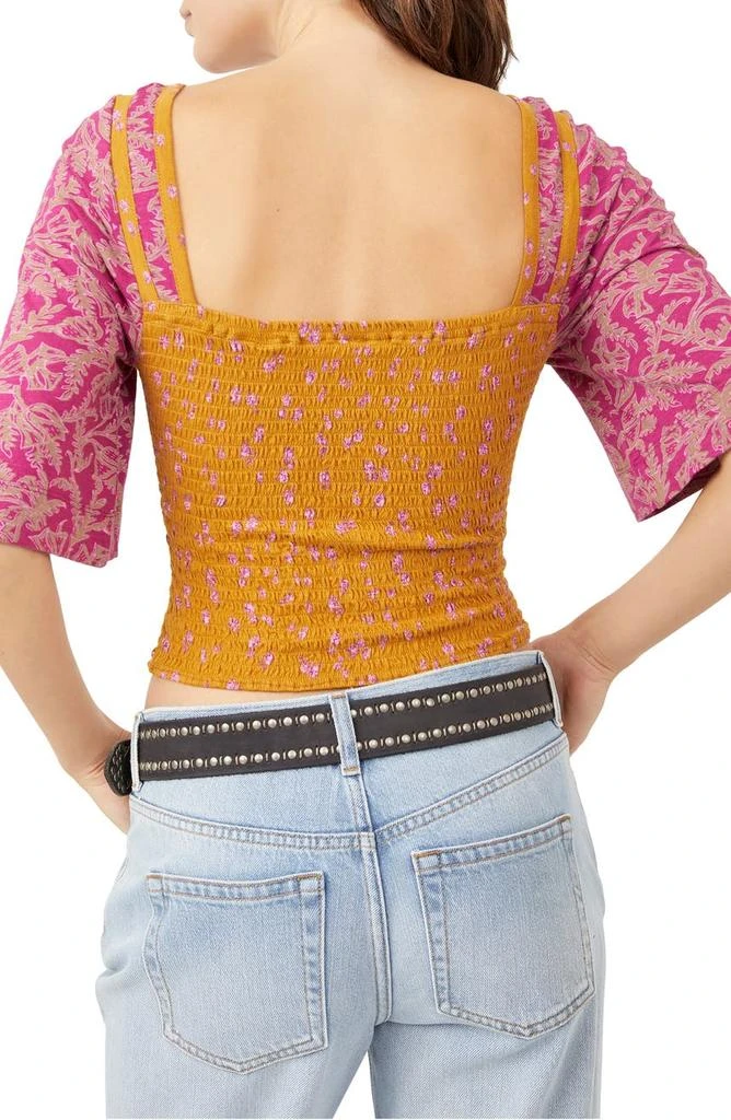 商品Free People|Marigold Mix Print Smocked Top,价格¥328,第2张图片详细描述