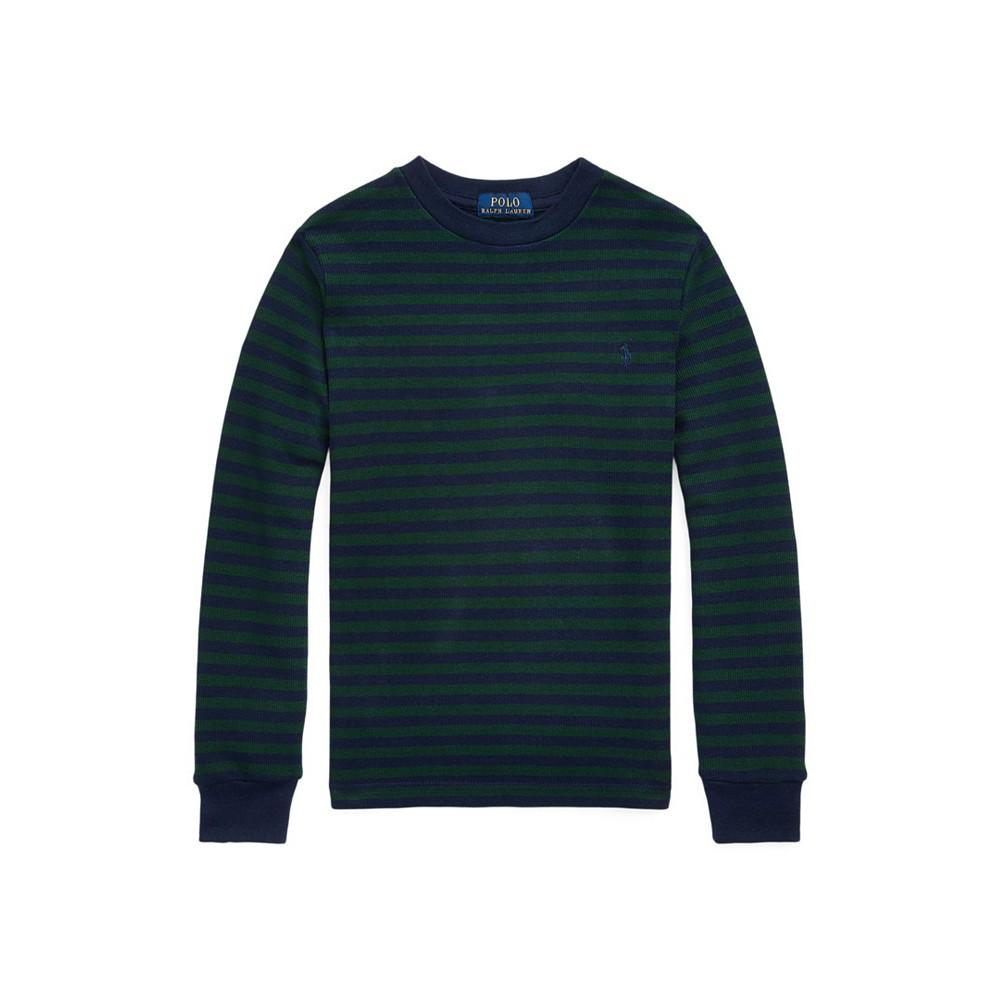 Polo Ralph Lauren | Toddler and Little Boys Thermal Striped Waffle Long Sleeve T-shirt 69.42元 商品图片