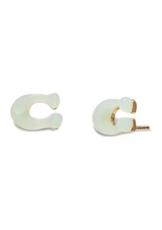 商品Coach|C Resin Stud Earrings,价格¥204,第1张图片