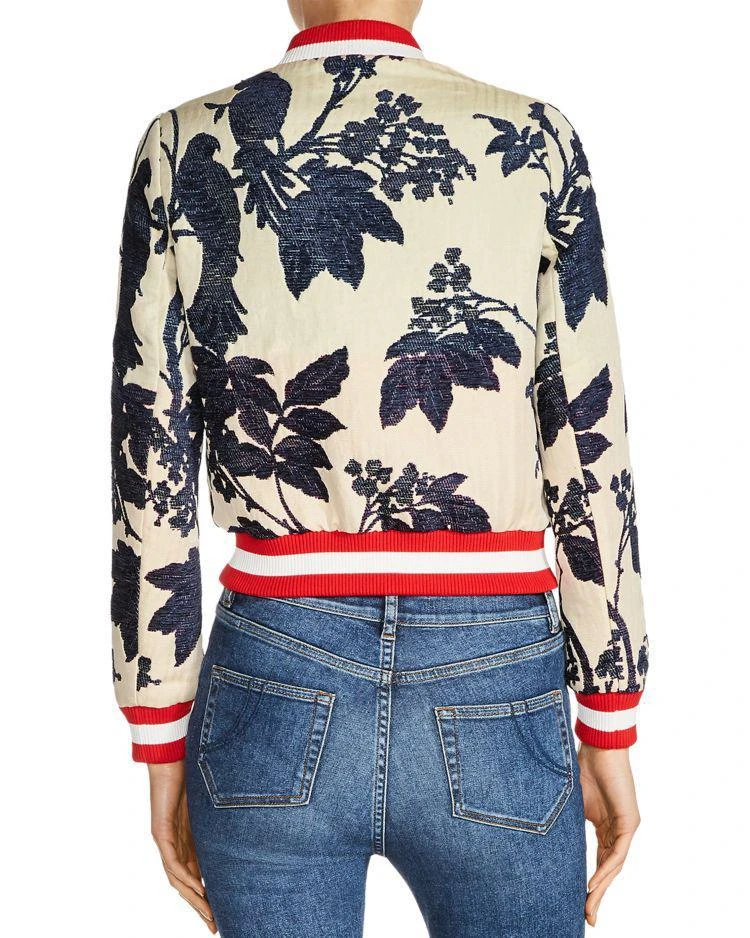 商品Maje|Barty Bird & Floral Jacquard Pattern Bomber Jacket,价格¥1777,第2张图片详细描述