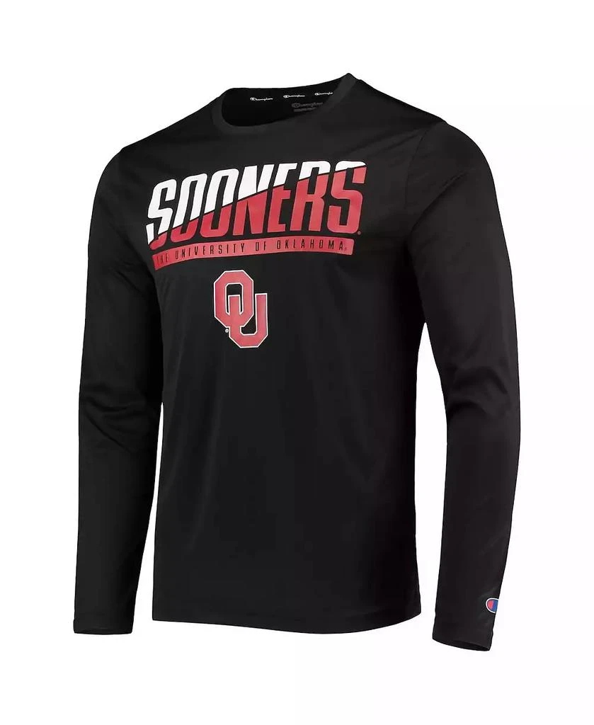 商品CHAMPION|Men's Black Oklahoma Sooners Wordmark Slash Long Sleeve T-shirt,价格¥262,第3张图片详细描述