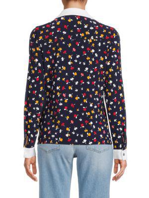 商品Tommy Hilfiger|Flower-Print Long Sleeve Top,价格¥255,第4张图片详细描述