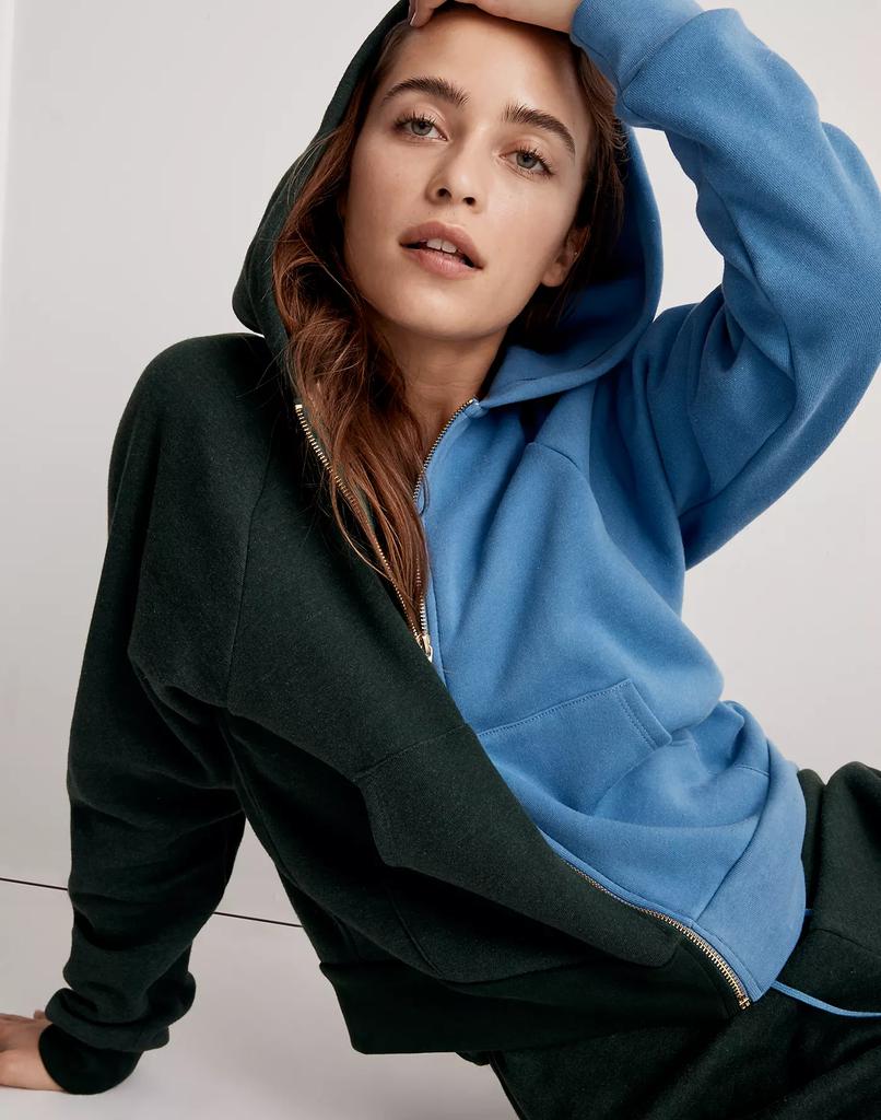 Madewell x Donni Pearl (Re)sourced Fleece Full-Zip Hoodie Sweatshirt商品第1张图片规格展示