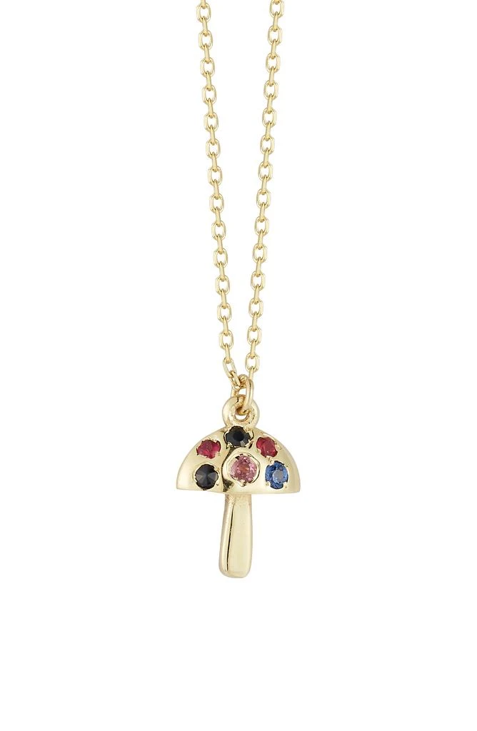 商品Ember Fine Jewelry|14K Yellow Gold & Mixed Gemstone Mushroom Pendant Necklace,价格¥2907,第1张图片