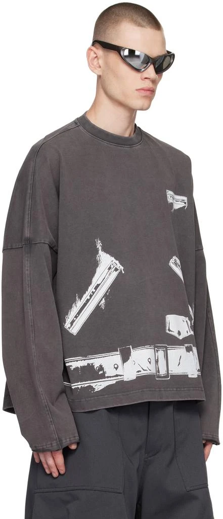商品We11done|Gray Trompe L'Oeil Long Sleeve T-Shirt,价格¥1341,第2张图片详细描述
