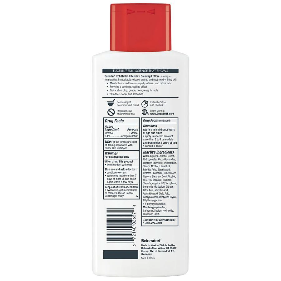 商品Eucerin|Skin Calming Intensive Itch Relief Lotion,价格¥120,第2张图片详细描述