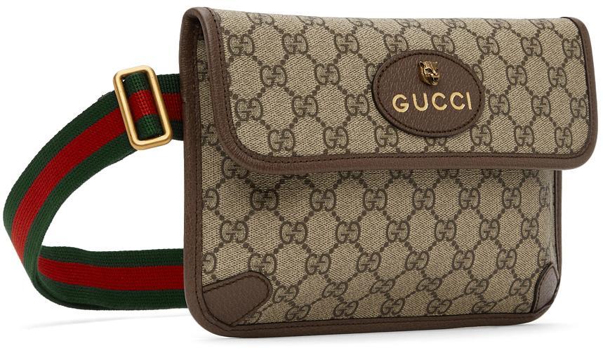 商品Gucci|驼色 Neo Vintage GG Supreme 腰包,价格¥9533,第4张图片详细描述