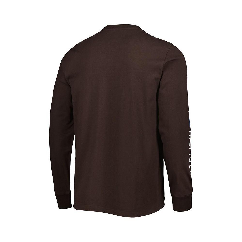 Men's Brown Cleveland Browns Peter Team Long Sleeve T-shirt商品第3张图片规格展示
