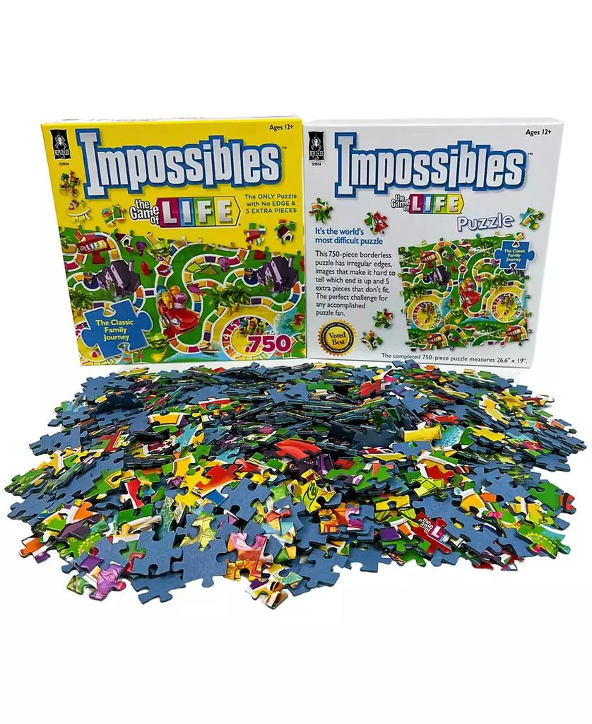 商品University Games|Bepuzzled Impossibles Puzzle, Hasbro the Game of Life, 750 Pieces,价格¥120,第4张图片详细描述