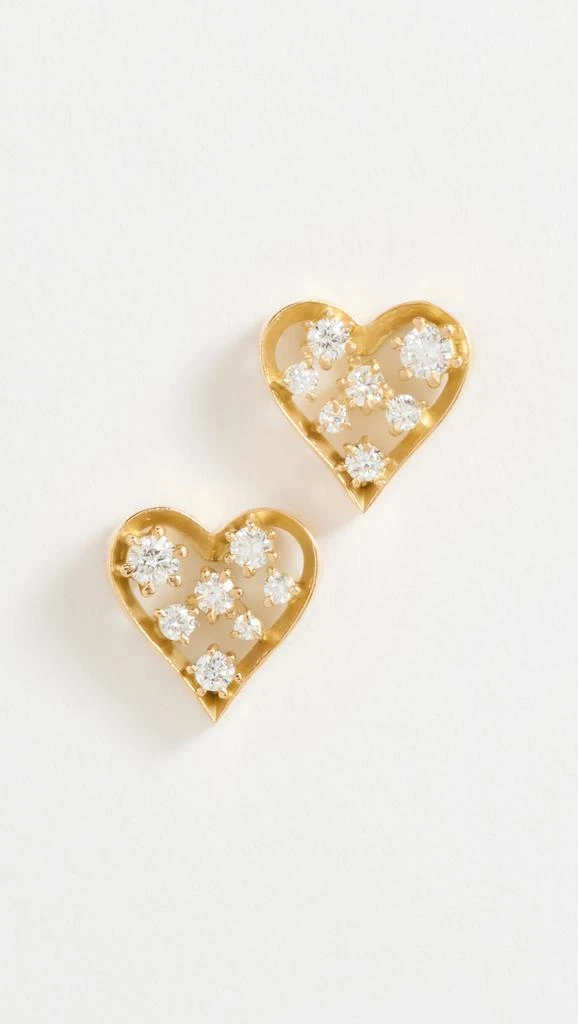 商品Jade Trau|Jade Trau Margot Heart Studs,价格¥16617,第1张图片