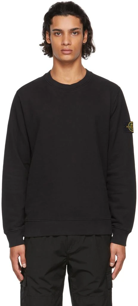 商品Stone Island|Black Classic Crewneck Sweatshirt,价格¥1481,第1张图片