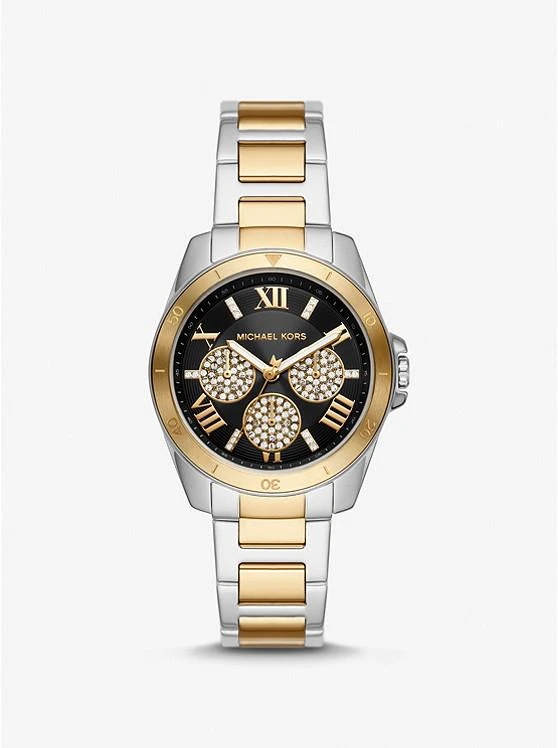 商品Michael Kors|Mini Alek Pavé Two-Tone Watch,价格¥1119,第1张图片