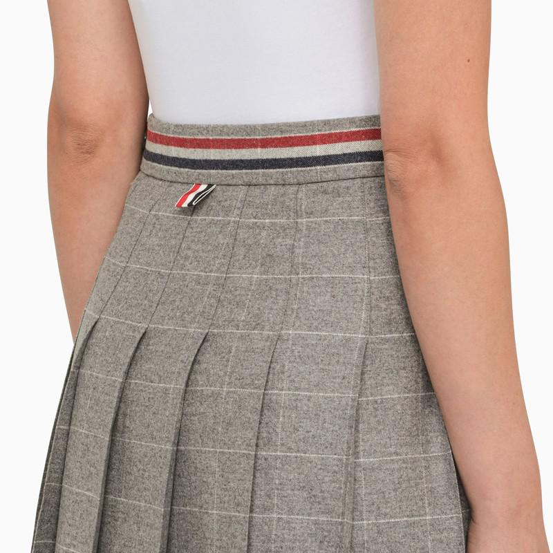 Grey pleated mini skirt商品第5张图片规格展示