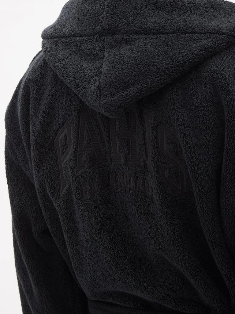 商品Balenciaga|Paris-logo cotton-terry bathrobe,价格¥13844,第3张图片详细描述