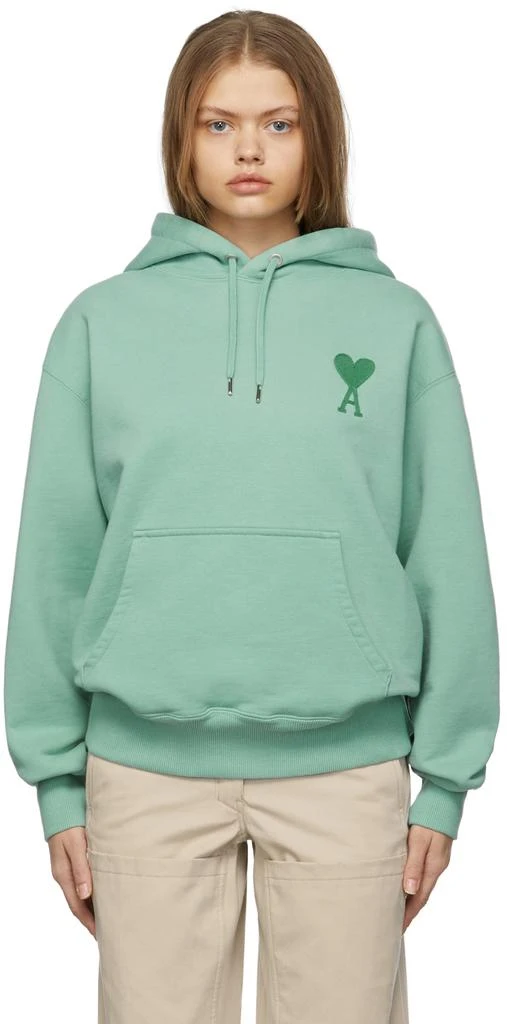 商品AMI|Green Ami De Coeur Hoodie,价格¥1343,第1张图片