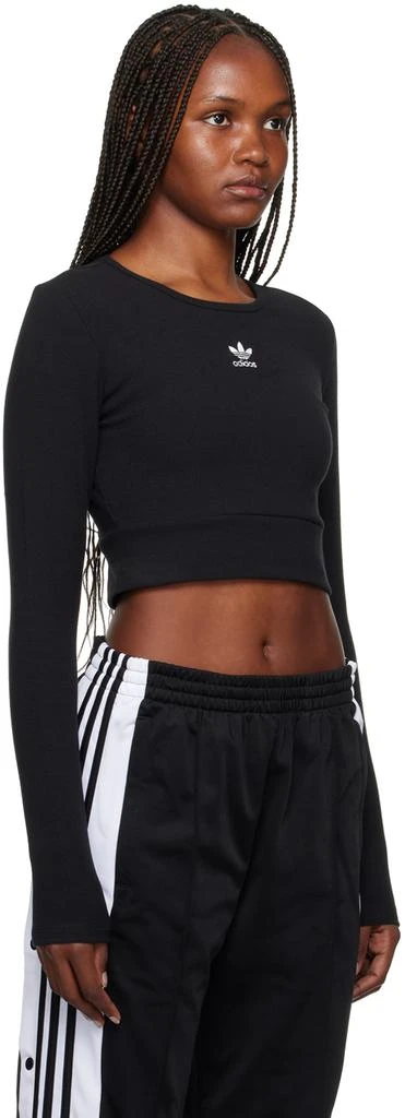 商��品Adidas|Black Embroidered Long Sleeve T-Shirt,价格¥387,第2张图片详细描述