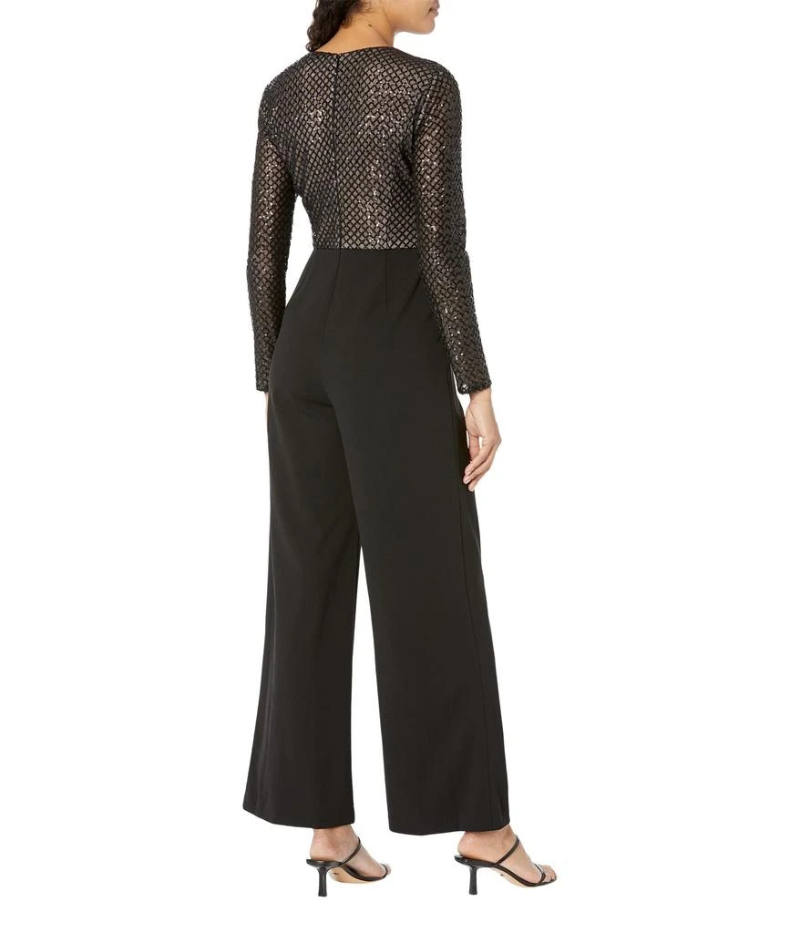 商品Calvin Klein|Sequin Bodice Jumpsuit with Long Sleeves,价格¥1765,第2张图片详细描述